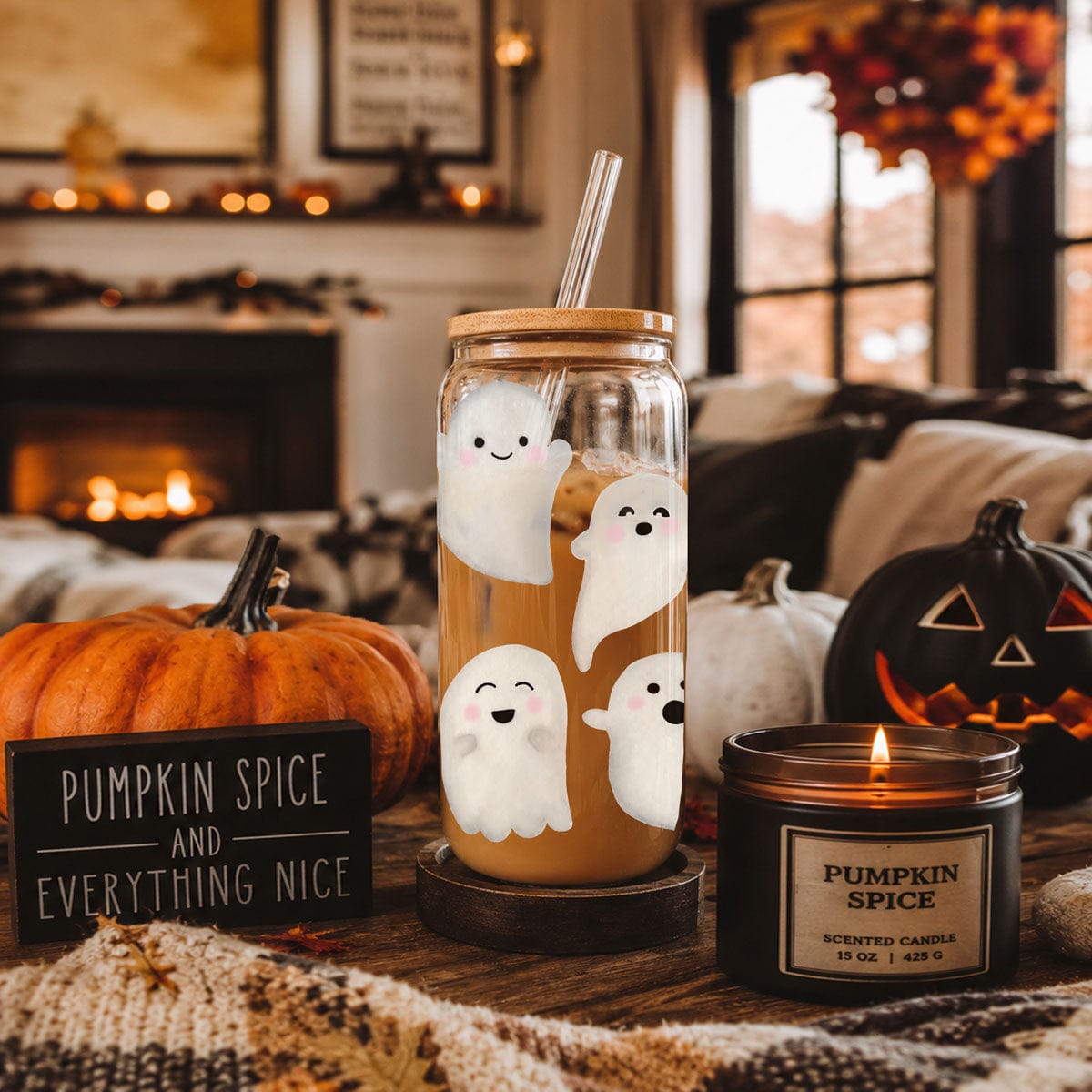 Gia Roma Travel Mug, Coffee Cup, Drinkware Ghostly 20oz