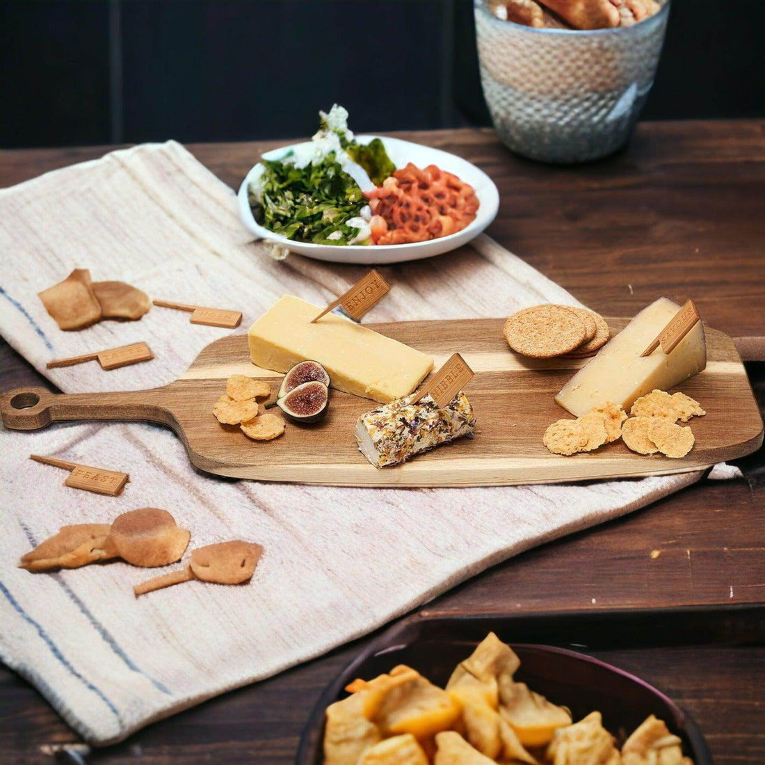 Charcuterie Board + Bamboo Markers - My American Goods