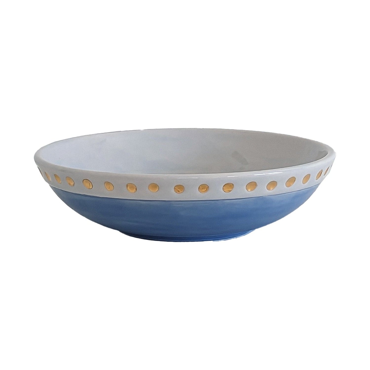 Ruby Clay Company Tray Bowl / Blue Goddess Bowl with 22K Gold Accent
