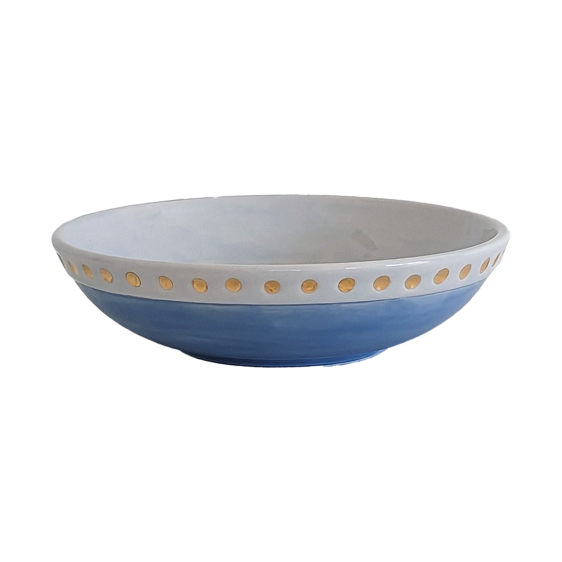 Ruby Clay Company Tray Bowl / Blue Goddess Bowl with 22K Gold Accent