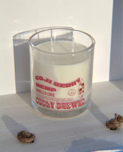Oddly Brewed Candles Large 12oz Goji Berry &amp; Hemp Soy Candle