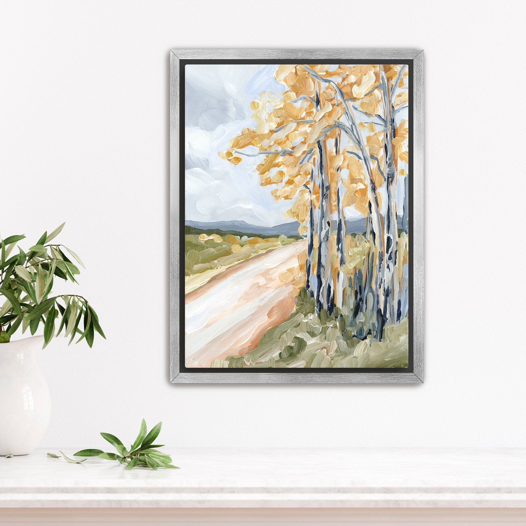 Katie Garrison Art Print Stretched Canvas / 8x10 in / Silver Frame "Golden Afternoon" Art Print