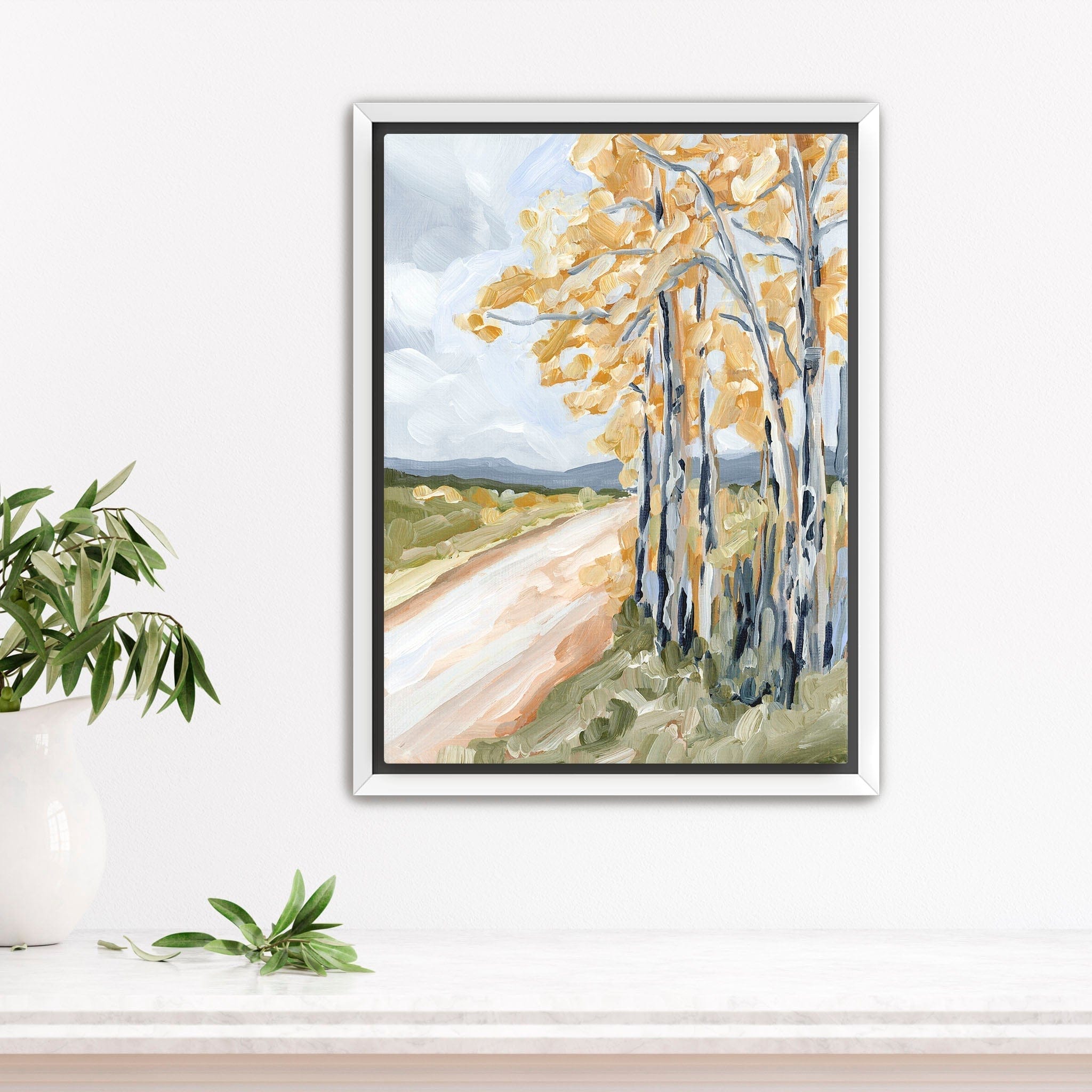 Katie Garrison Art Print Stretched Canvas / 8x10 in / White Frame "Golden Afternoon" Art Print