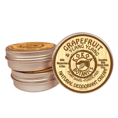 KOKOA BOTANICS deodorant 3 Pack GRAPEFRUIT &amp; YLANG YLANG - Deodorant Cream