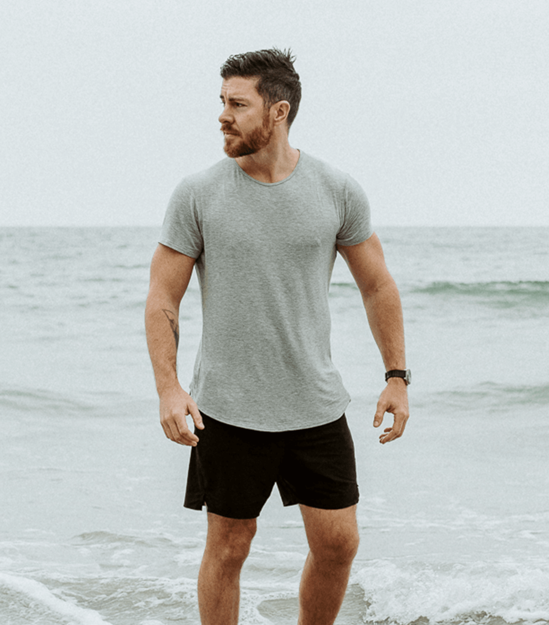 Bamtech Shirt Bamboo Swift Curve-Hem T-Shirt - Sandstone