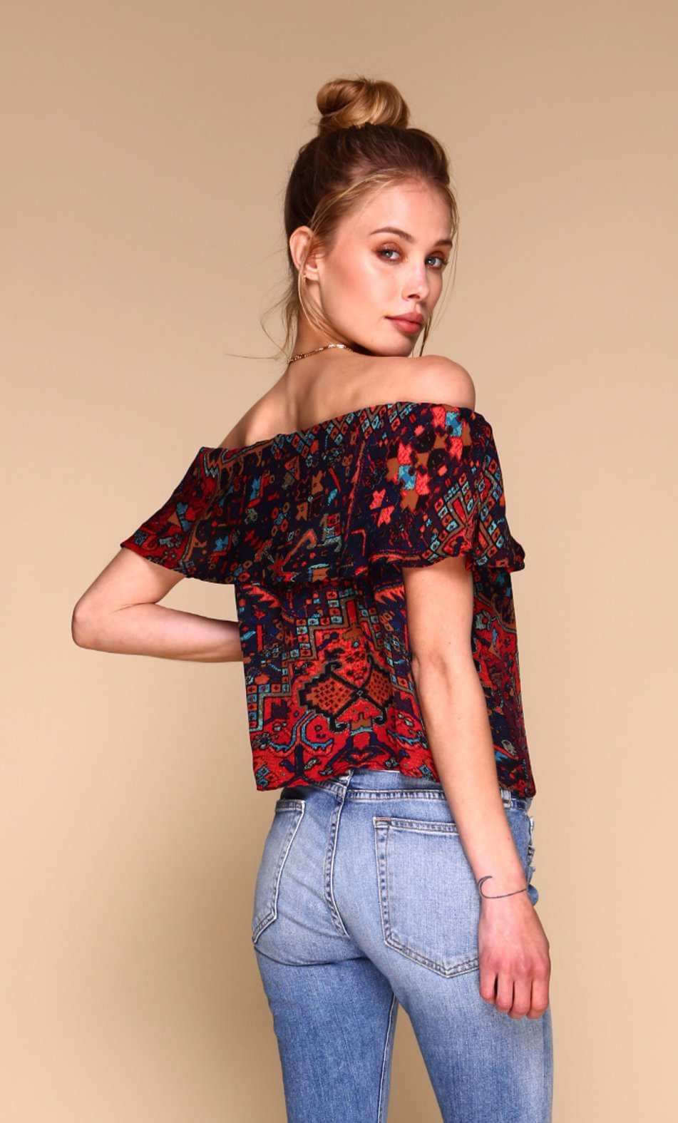 Gueverra Blouse - Boho Print