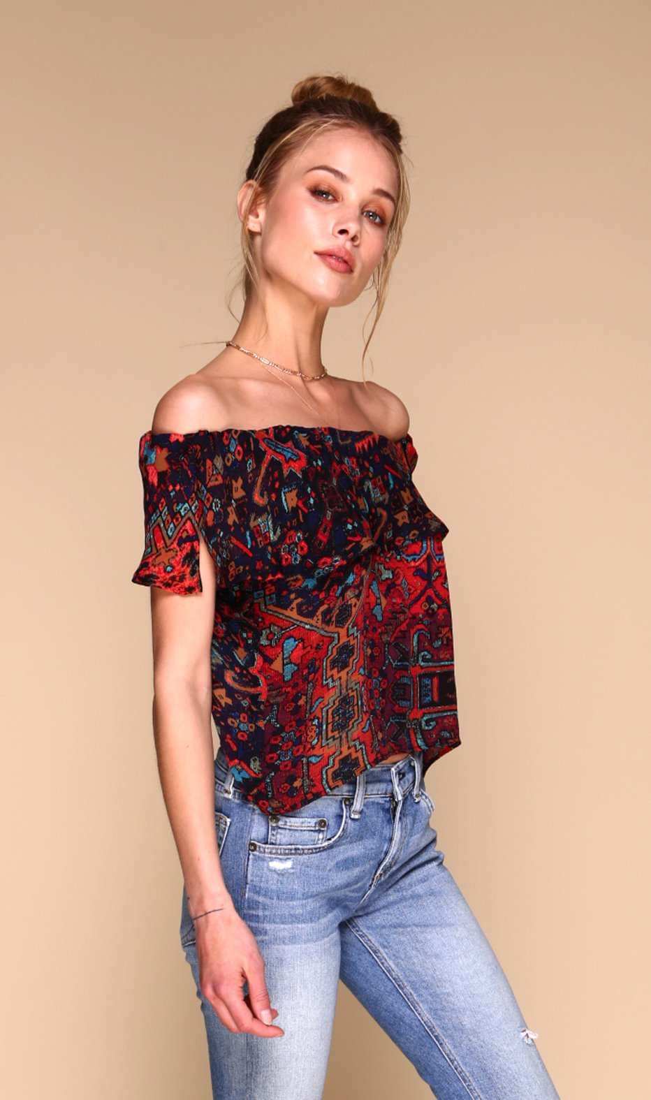 Gueverra Blouse - Boho Print