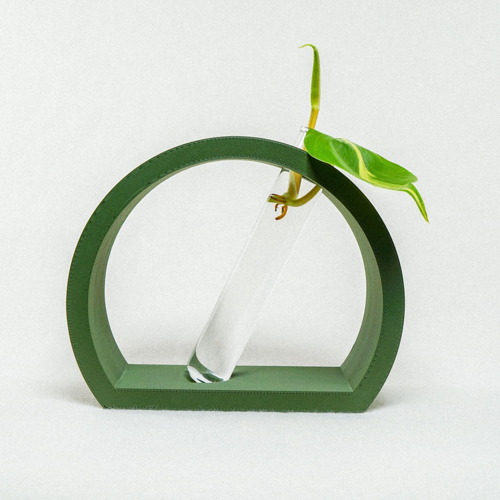 Rosebud HomeGoods Propagation Stand &amp; Tube / Green Half-Moon Propagation