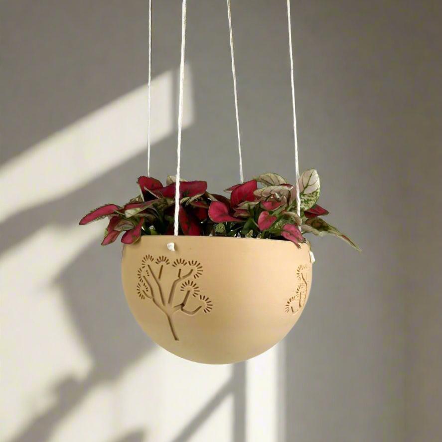 Rosebud HomeGoods Pots &amp; Planters Hanging Joshua Tree Planter