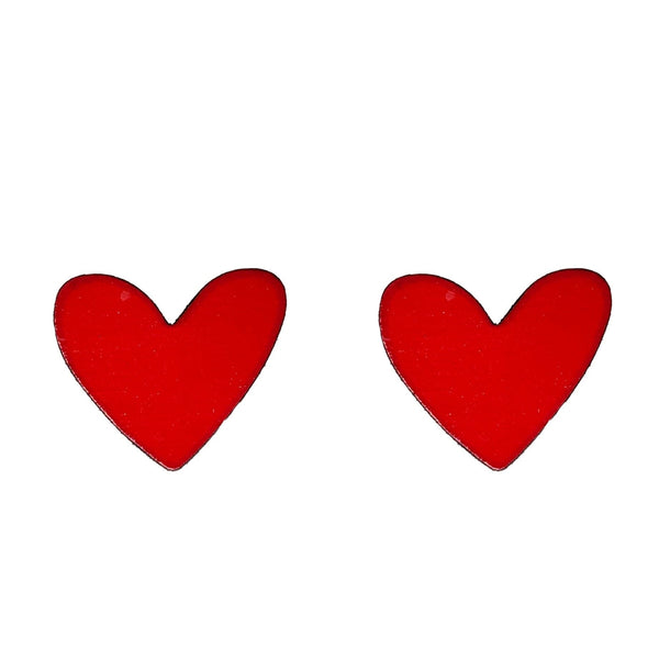 LE CHIC MIAMI Earrings Red Heart Studs