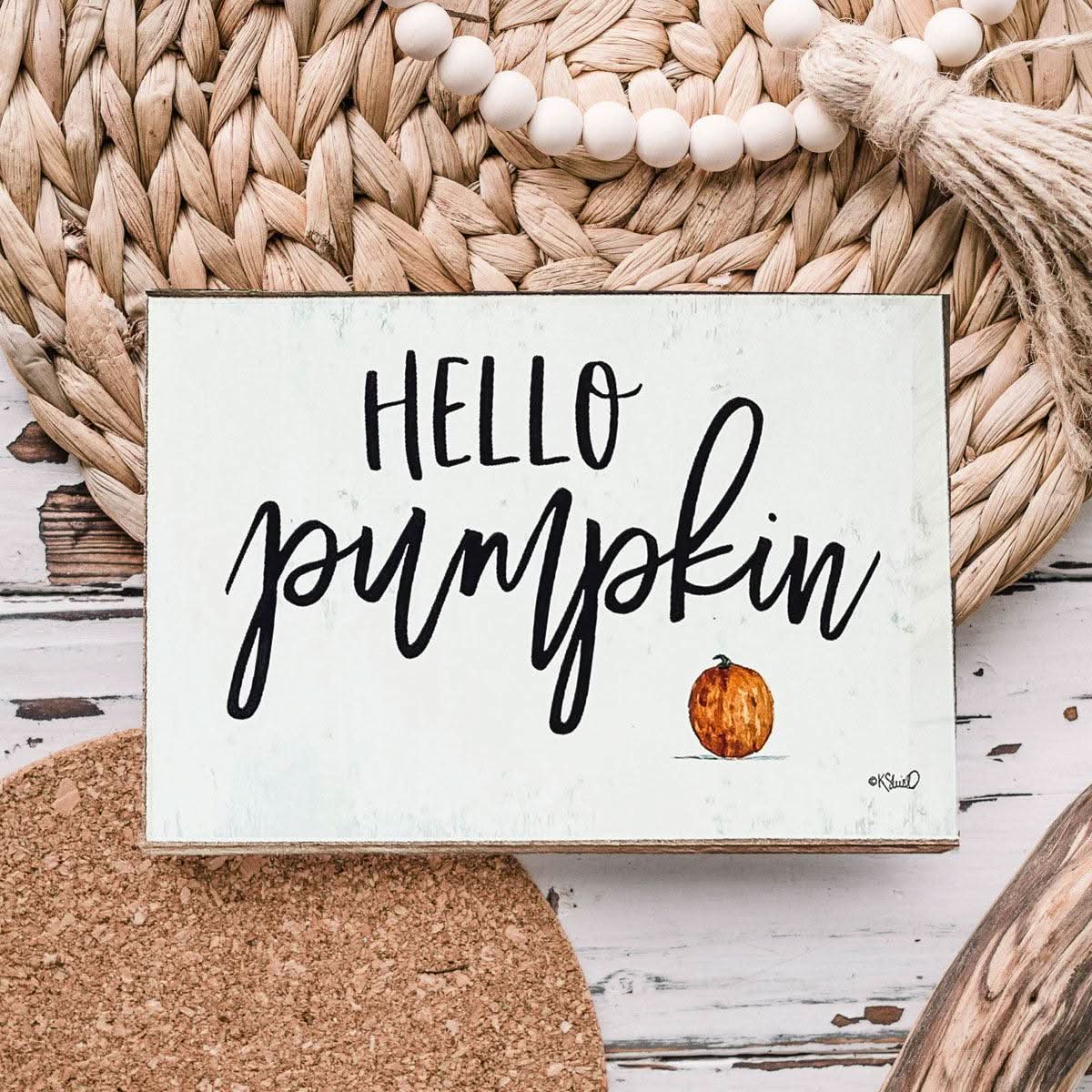 Gia Roma Fall Sign Hello Pumpkin