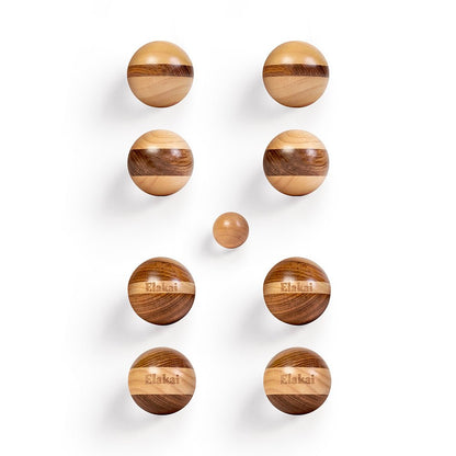 Hevea Wood 72mm Travel Bocce Set