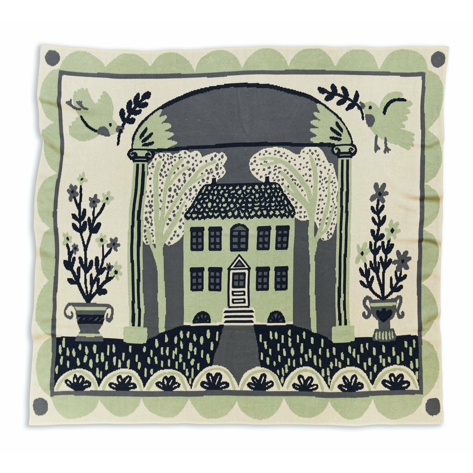 Biquette Throw Blanket Milkweed in Egyptian Cotton Home Is Throw Blanket