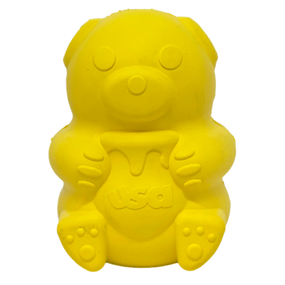 Honey Bear eDispenser - Durable Rubber Treat Dispenser for Dogs | USA Made