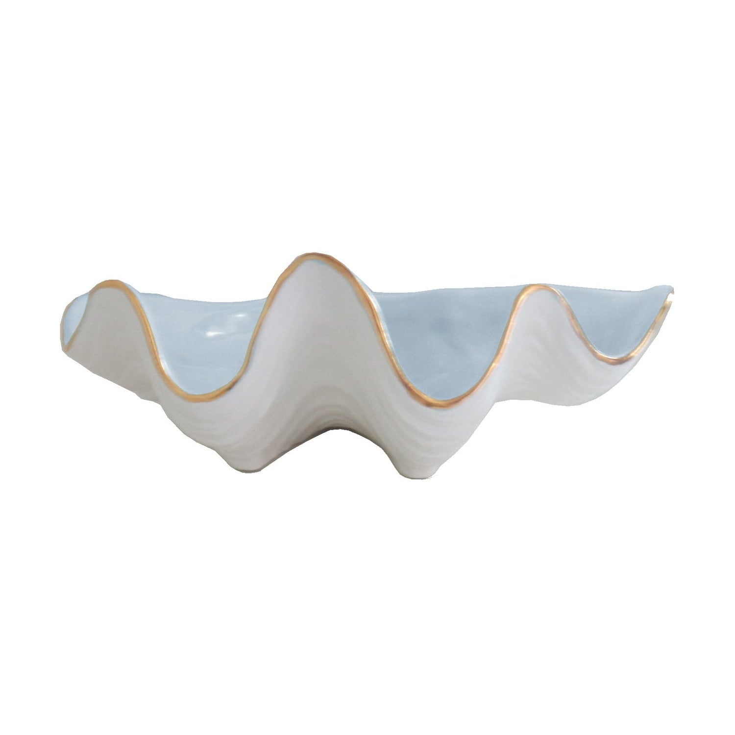 Ruby Clay Company Accessory Clam Shell Bowl with 22K Gold Accent