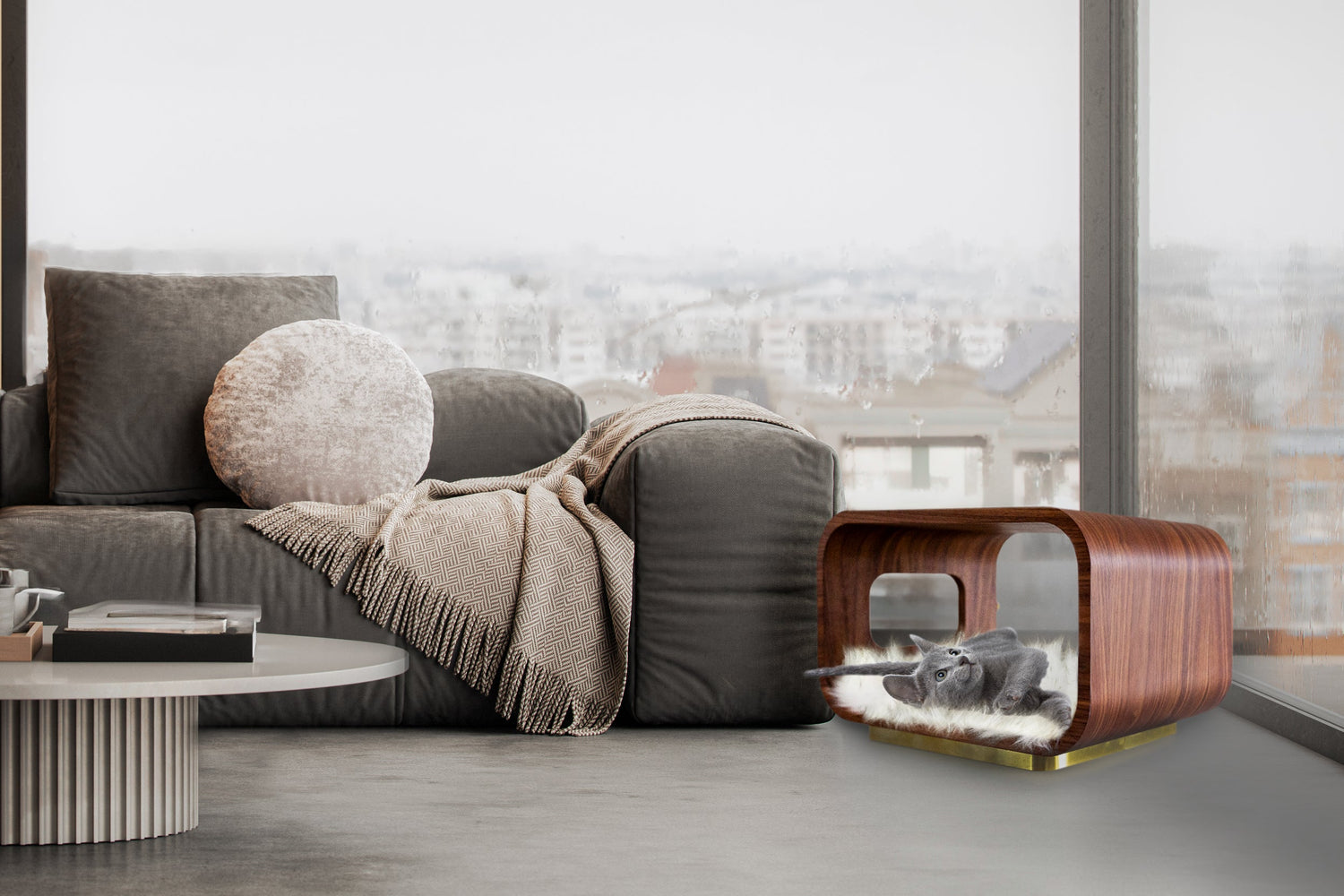 The LUNA Bed in Walnut - My American Goods