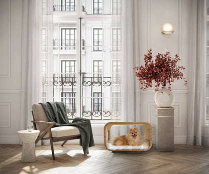 The LUNA Bed in White Oak - My American Goods