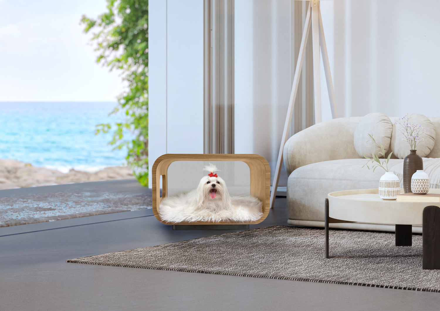 The LUNA Bed in White Oak - My American Goods