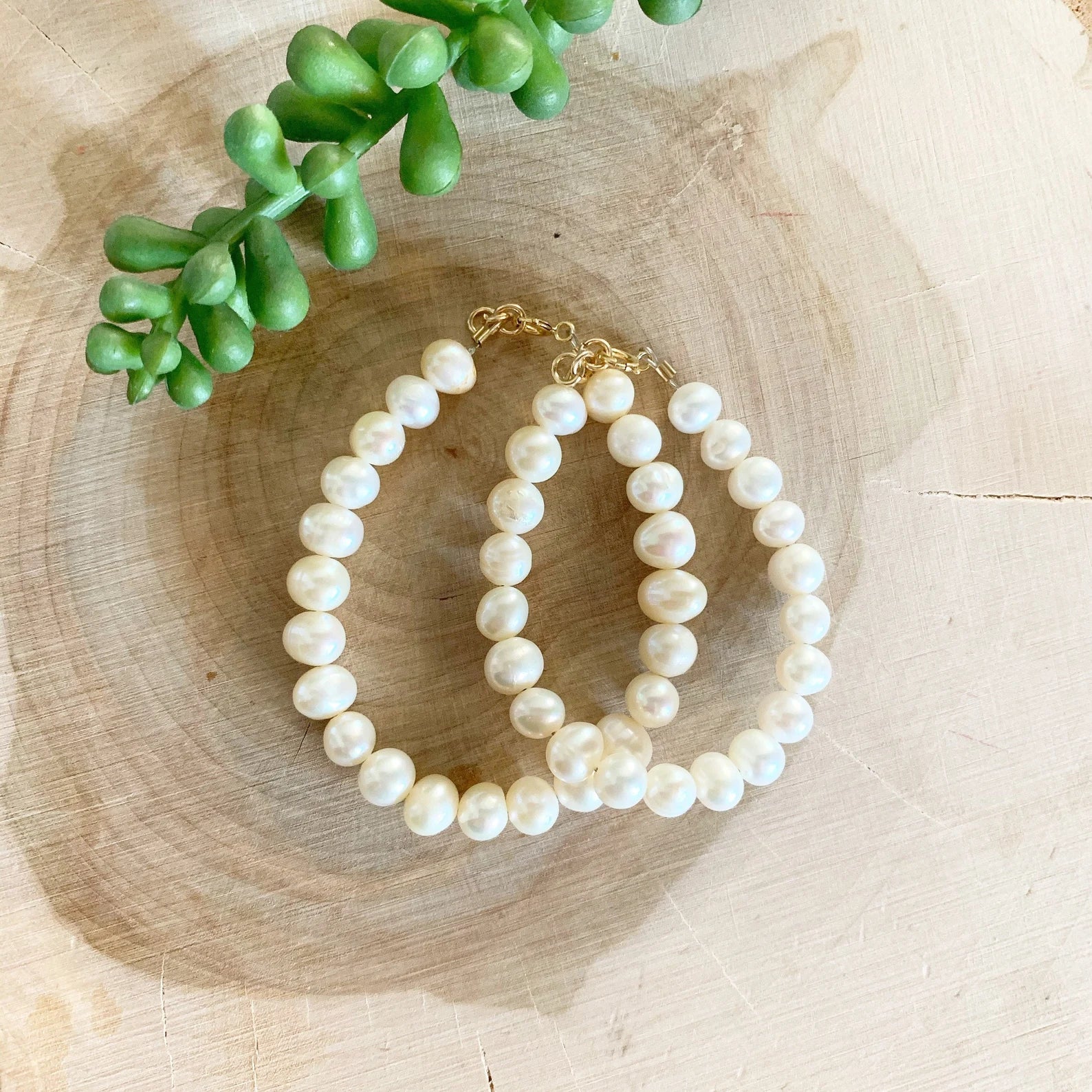 Gold-Filled Freshwater Pearl Baby Bracelet | Hypoallergenic Keepsake Gift | Matching Mommy &amp; Me Jewelry