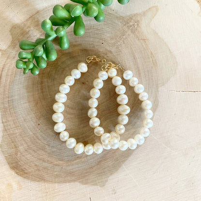 Gold-Filled Freshwater Pearl Baby Bracelet | Hypoallergenic Keepsake Gift | Matching Mommy &amp; Me Jewelry