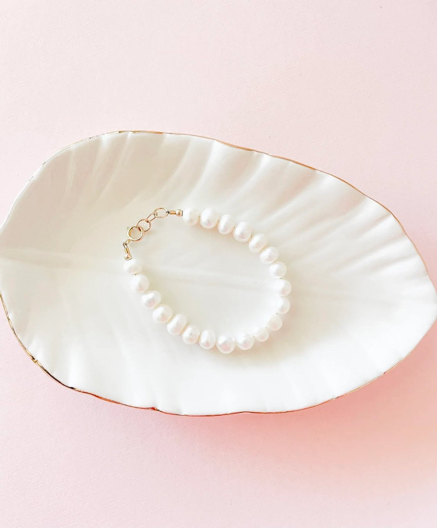 Gold-Filled Freshwater Pearl Baby Bracelet | Hypoallergenic Keepsake Gift | Matching Mommy &amp; Me Jewelry