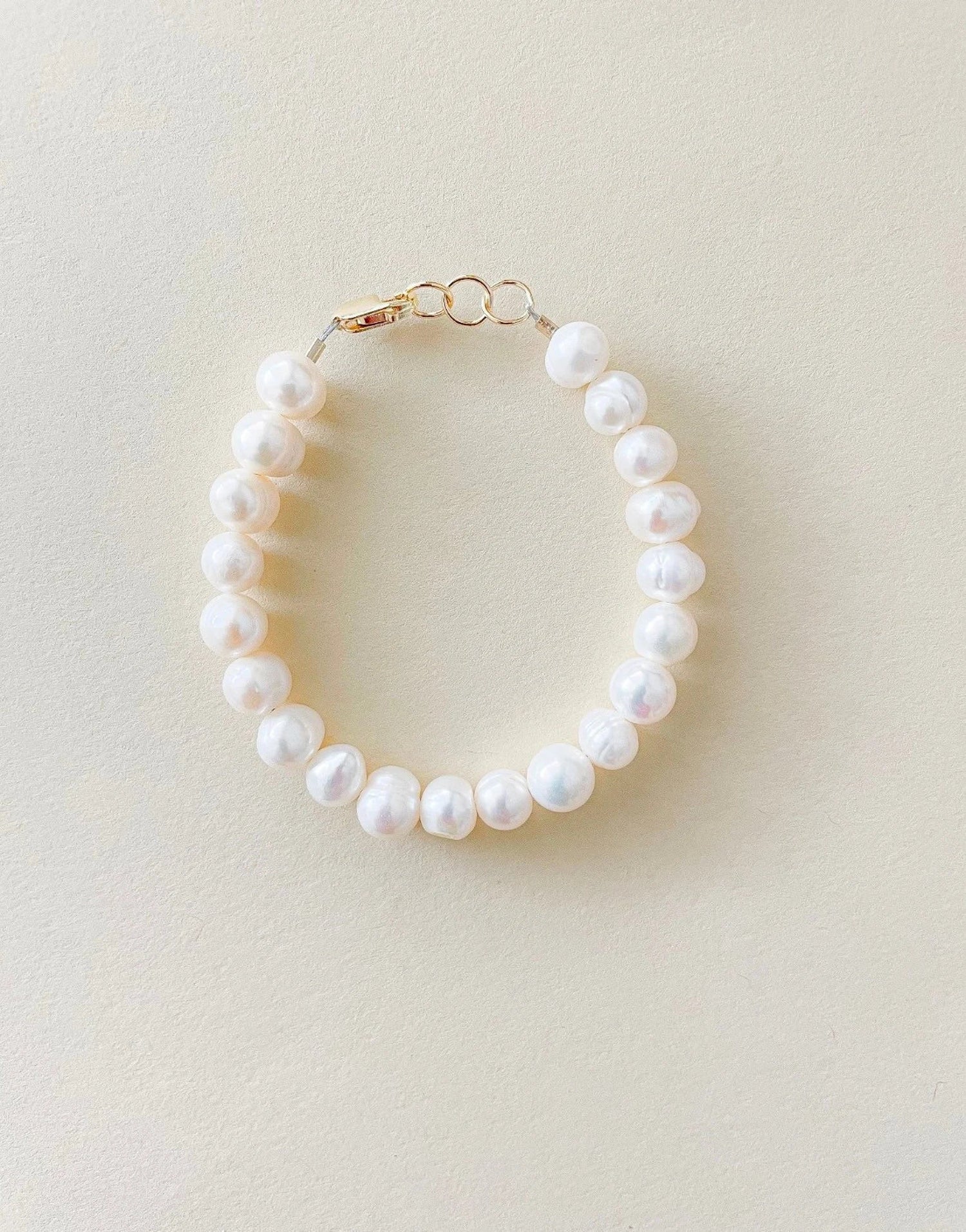 Gold-Filled Freshwater Pearl Baby Bracelet | Hypoallergenic Keepsake Gift | Matching Mommy &amp; Me Jewelry