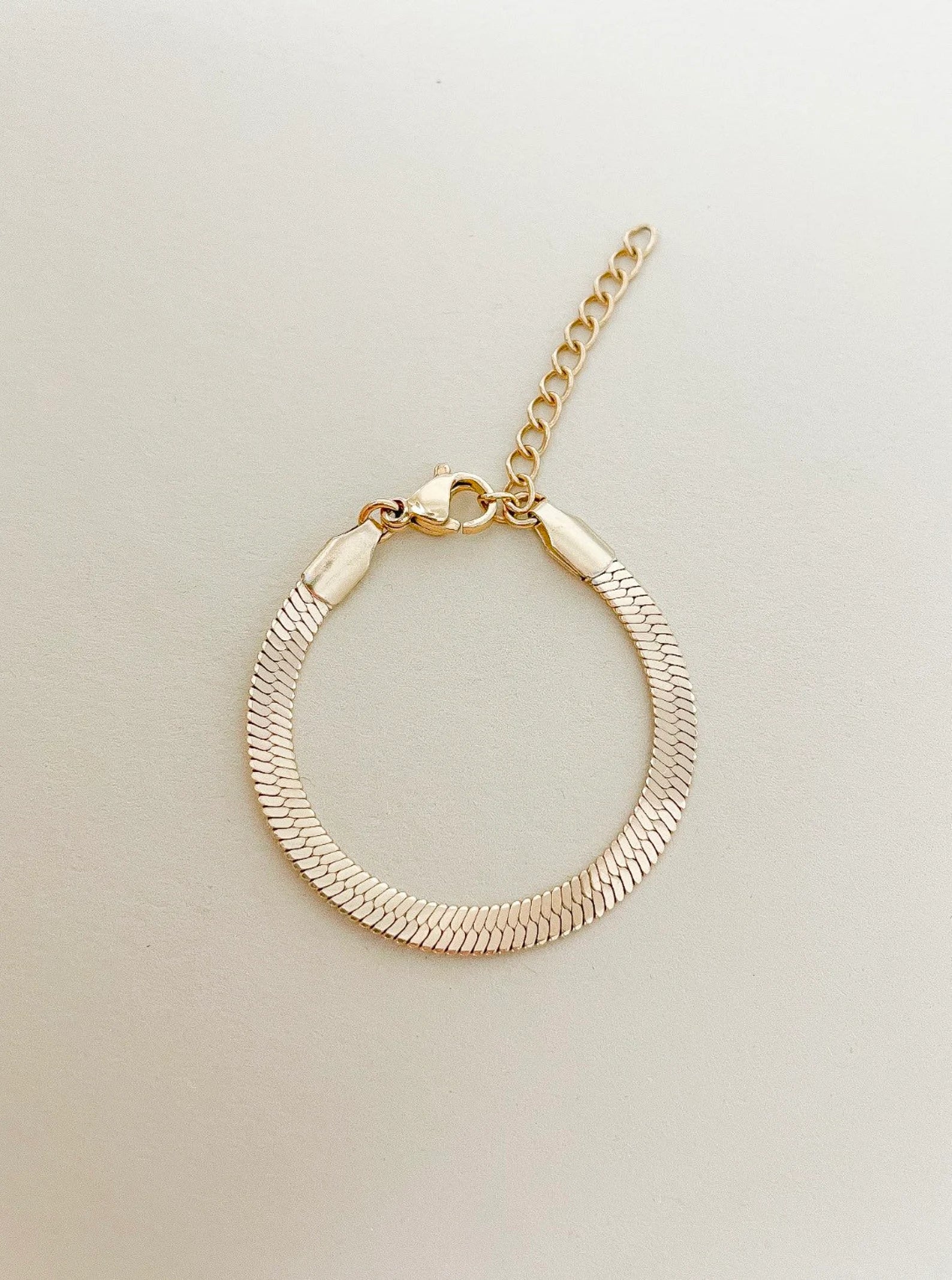 Gold Herringbone Bracelet