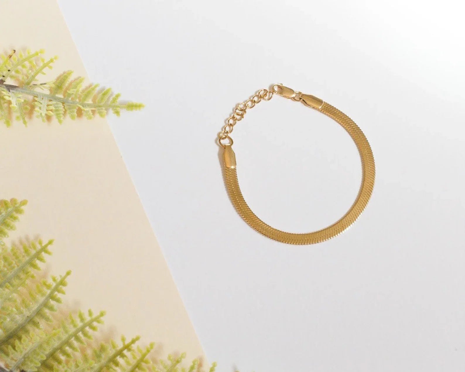 Gold Herringbone Bracelet