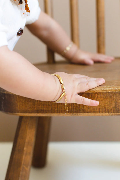 Gold Herringbone Bracelet