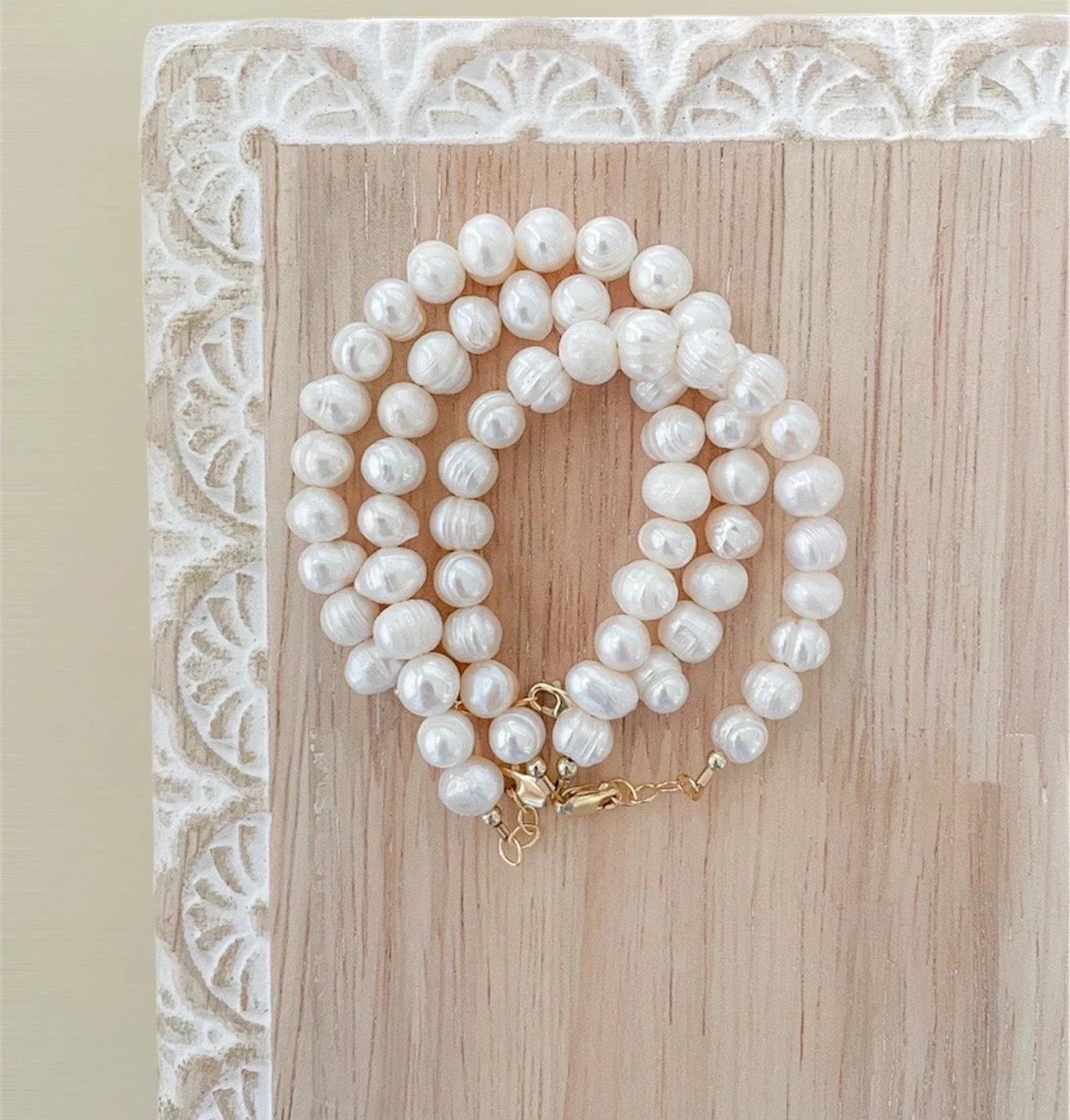 Gold-Filled Freshwater Pearl Baby Bracelet | Hypoallergenic Keepsake Gift | Matching Mommy &amp; Me Jewelry