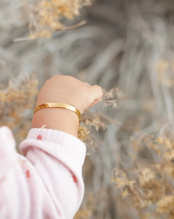 Gold Herringbone Bracelet
