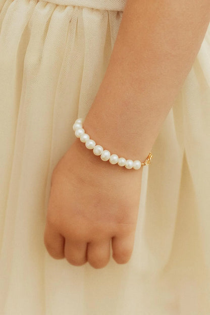 Gold-Filled Freshwater Pearl Baby Bracelet | Hypoallergenic Keepsake Gift | Matching Mommy &amp; Me Jewelry