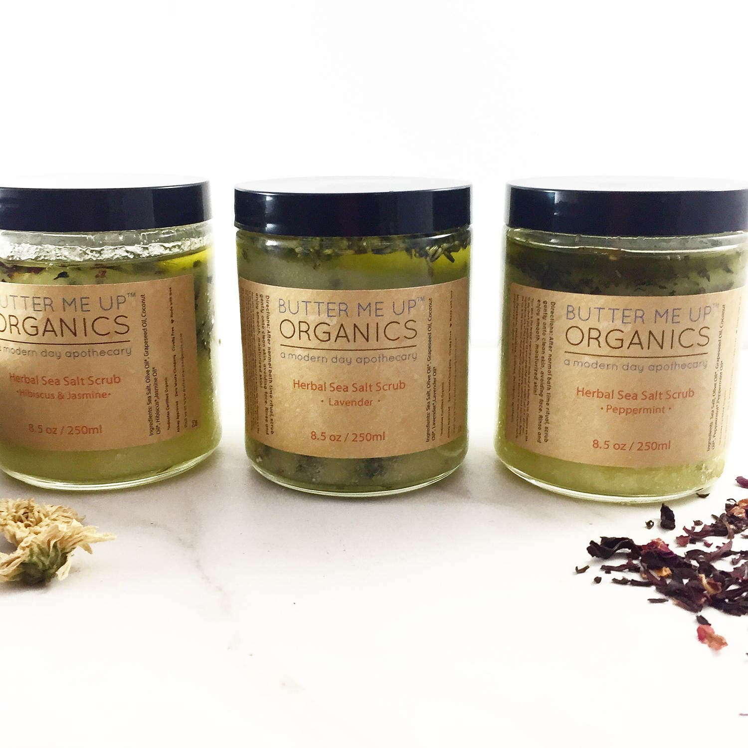 Butter Me Up Organics Bath Organic Sea Salt Herbal Scrub Spa Pamper Treat