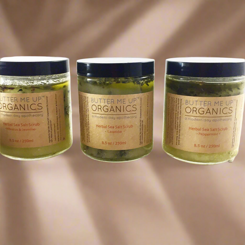 Organic Sea Salt Herbal Scrub Spa Pamper Treat