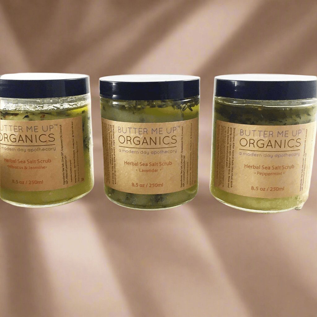 Butter Me Up Organics Bath Organic Sea Salt Herbal Scrub Spa Pamper Treat