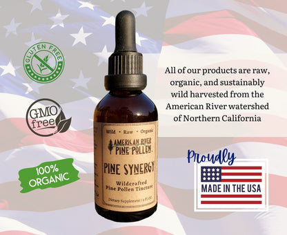 AmericanRiverPinePollen 2 Wildcrafted USA Pine Pollen Tincture/Extract - Pine Synergy