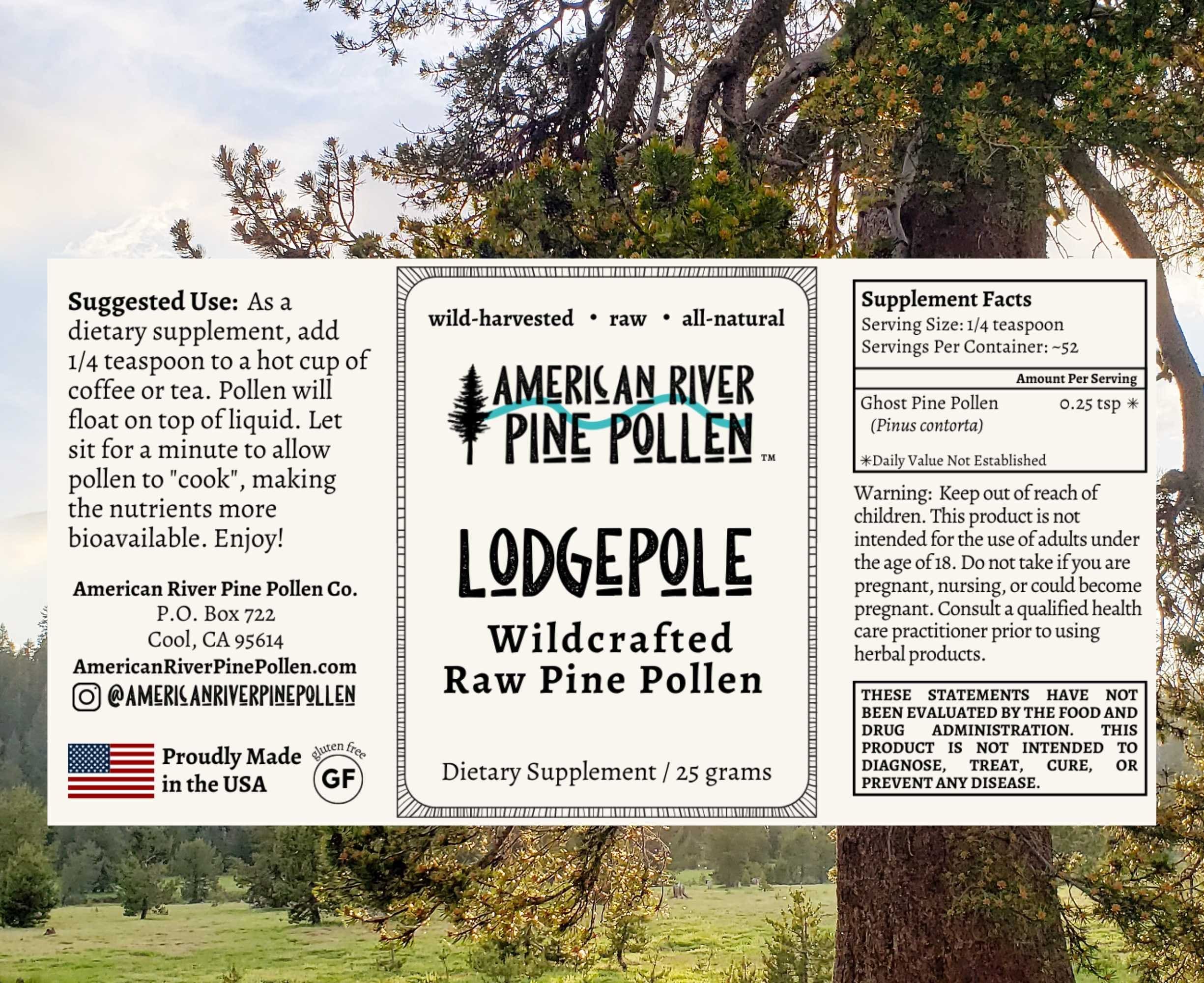 Lodgepole Pine Pollen - Raw and Wild-Harvested