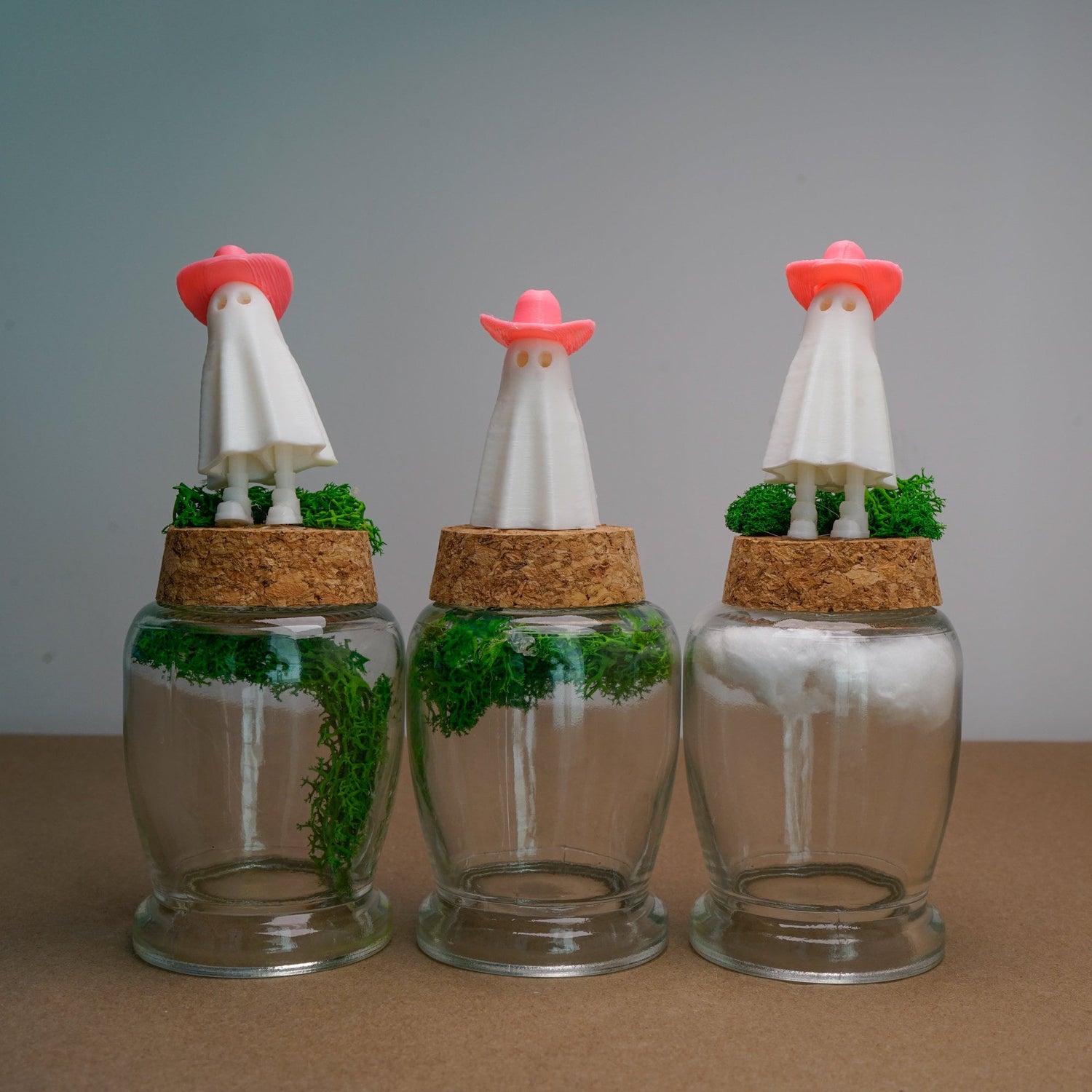 Ghost in a Bottle with Pink Cowboy Hat - My American Goods