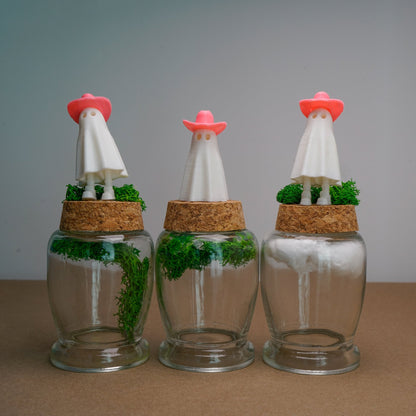 Ghost in a Bottle with Pink Cowboy Hat - My American Goods