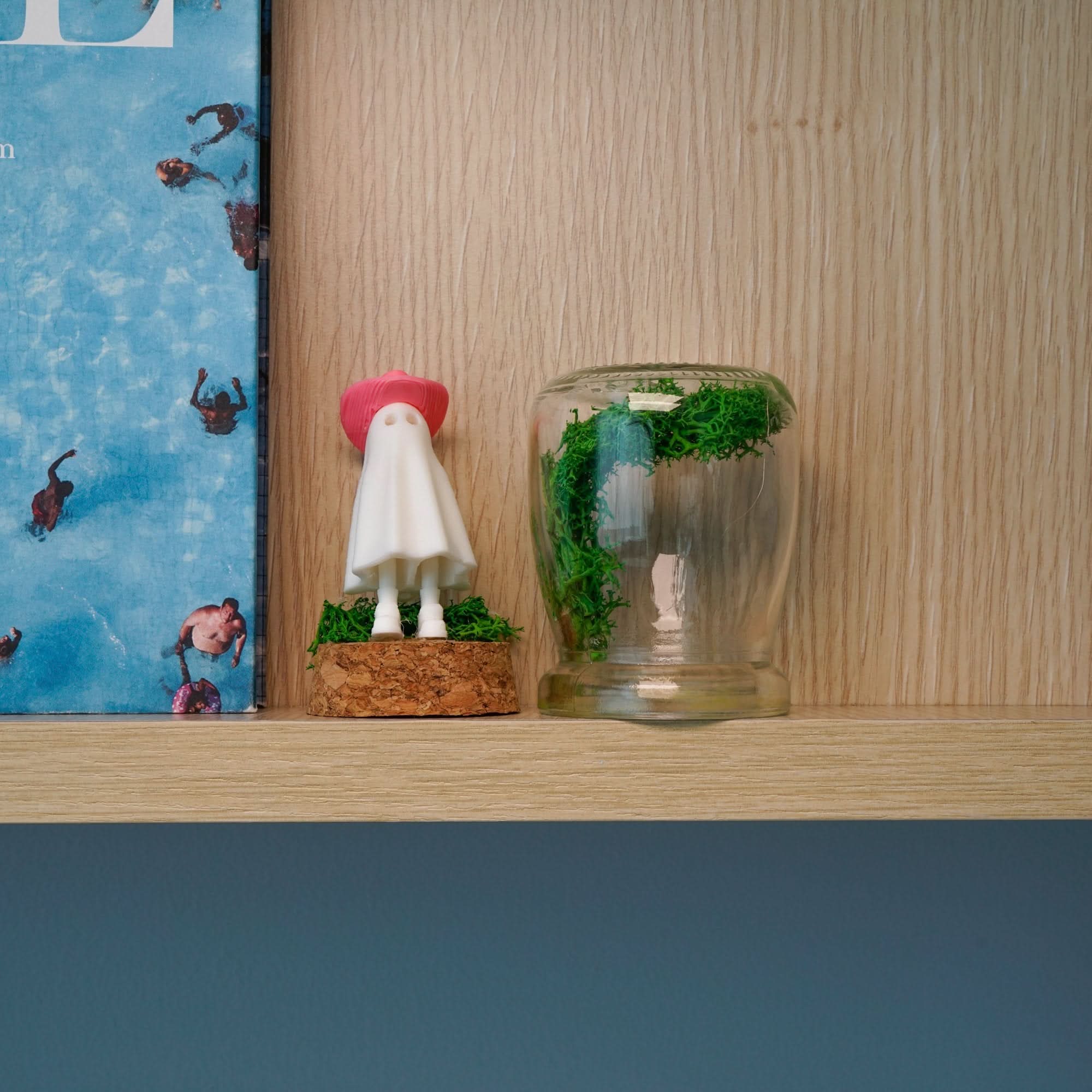 Rosebud HomeGoods Decor Ghost in a Bottle with Pink Cowboy Hat