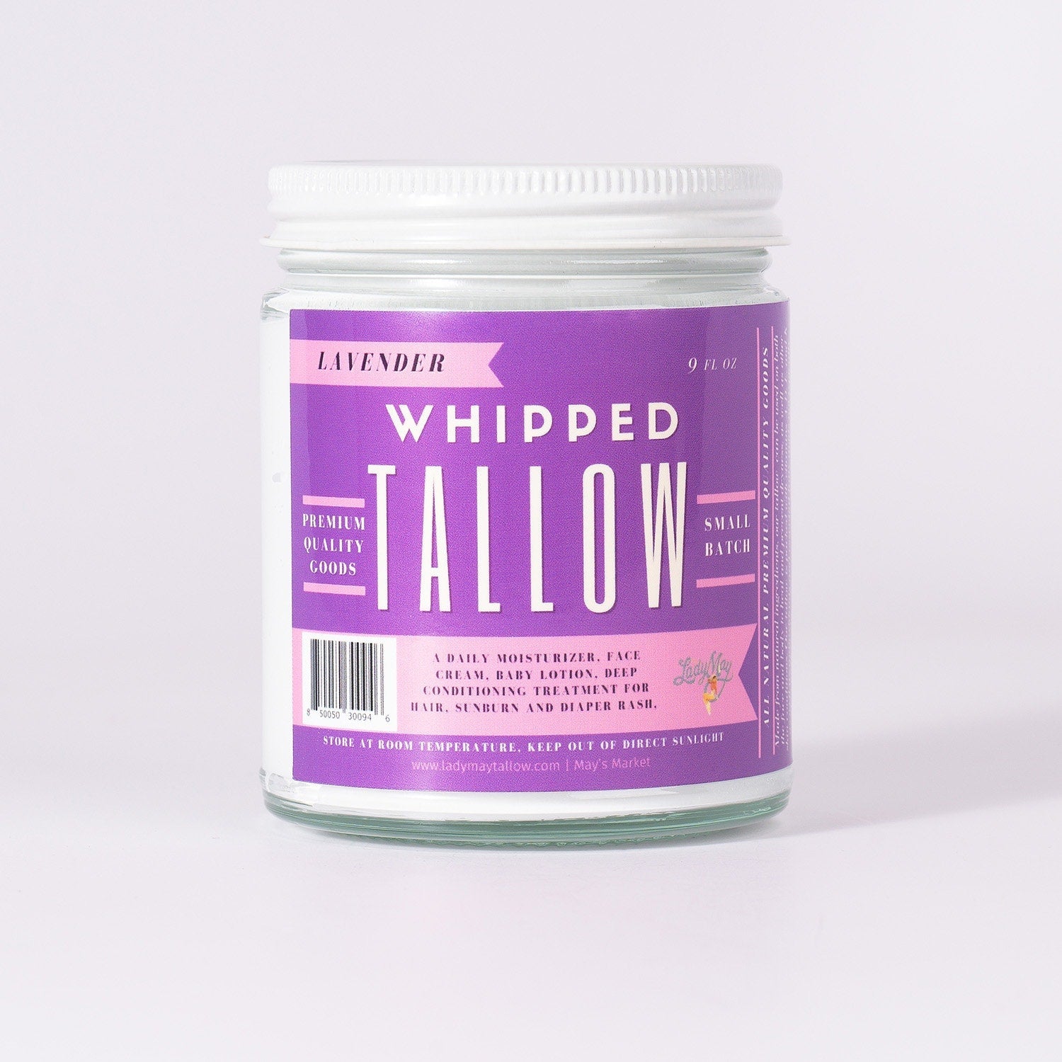Whipped Tallow Trio - 9oz - Lavender, Vanilla, Eucalyptus Premium Quality All Natural Gift Box by The Lady May - My American Goods