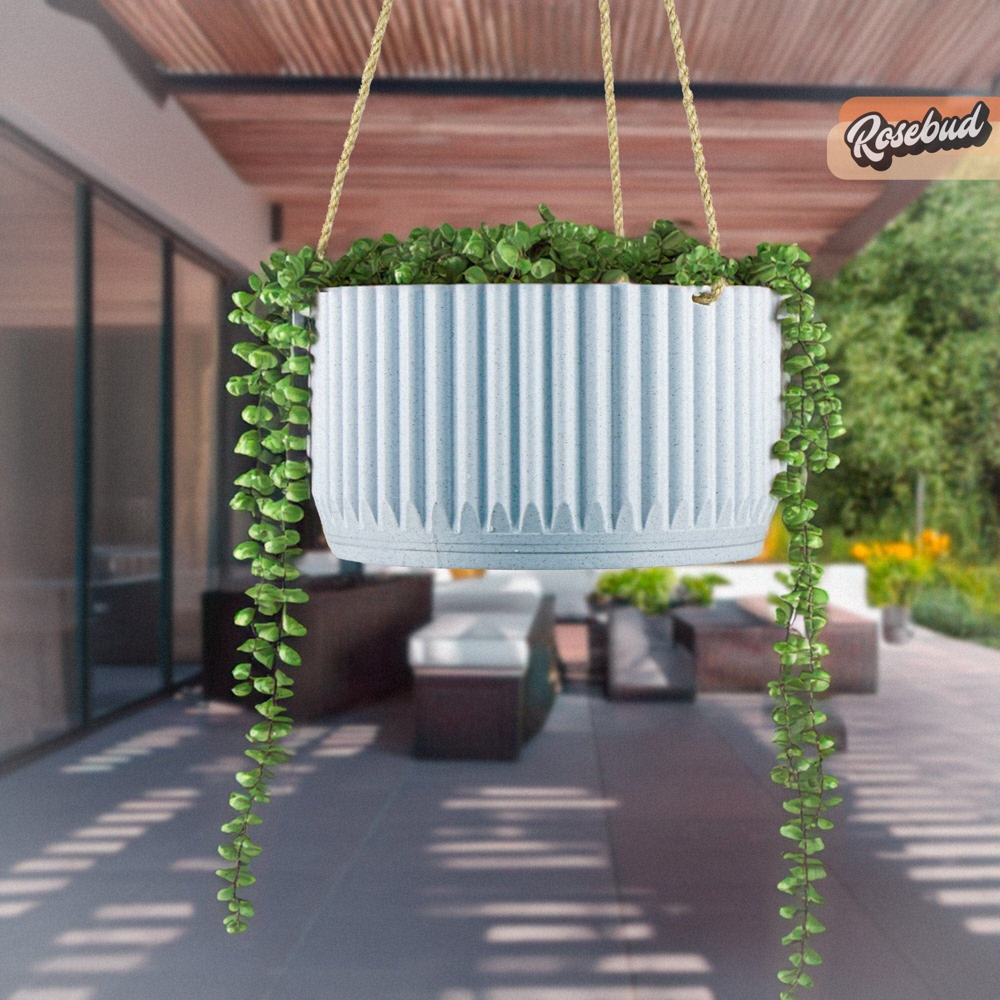 Rosebud HomeGoods Hanging Planter MCR Bowl Hanging Plant Pot for Indoor or Outdoor