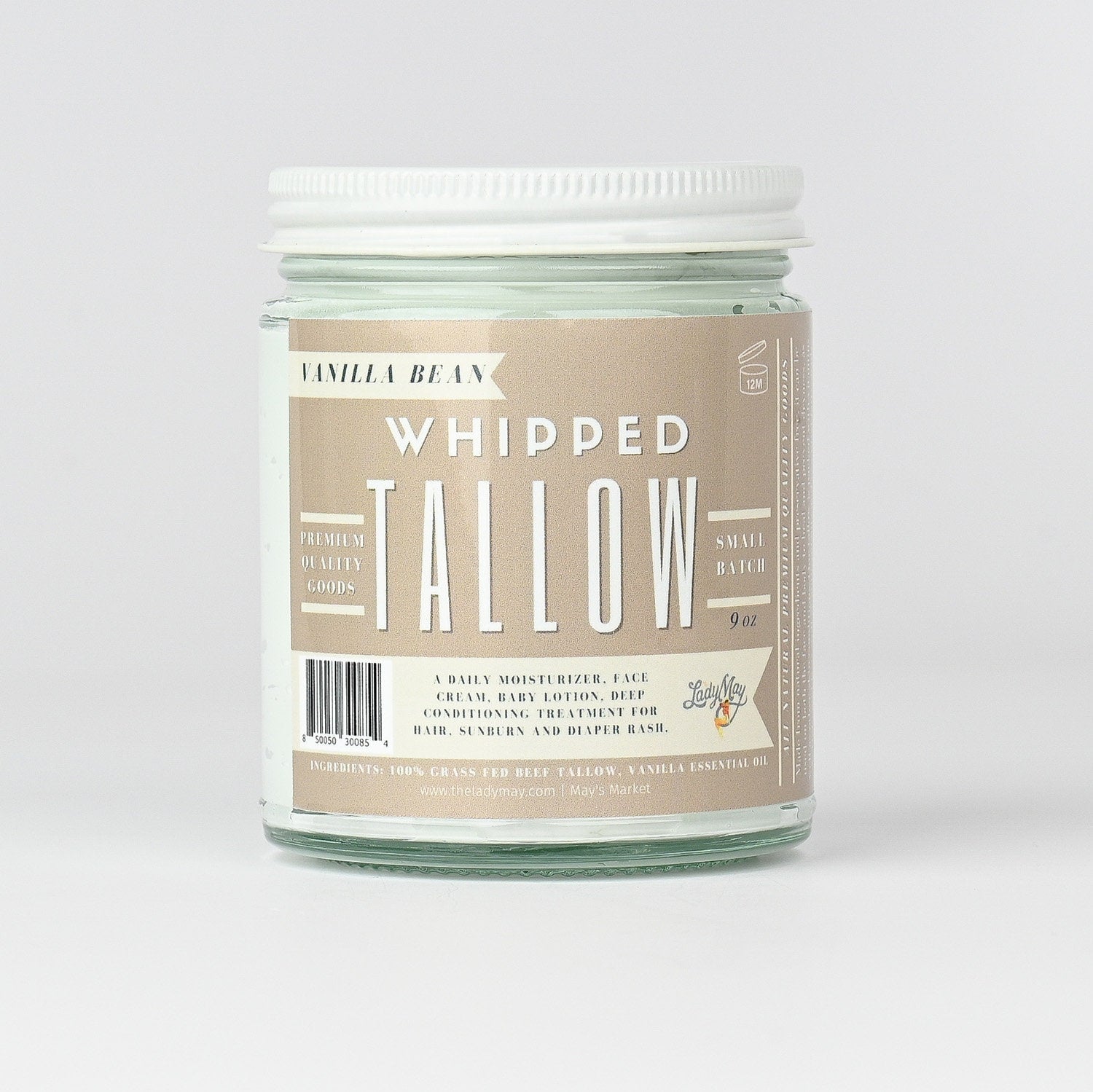 Whipped Tallow Trio - 9oz - Lavender, Vanilla, Eucalyptus Premium Quality All Natural Gift Box by The Lady May - My American Goods