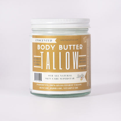 Natural Beef Tallow Skincare Collection - Lotion, Butter, Balm &amp; Whipped