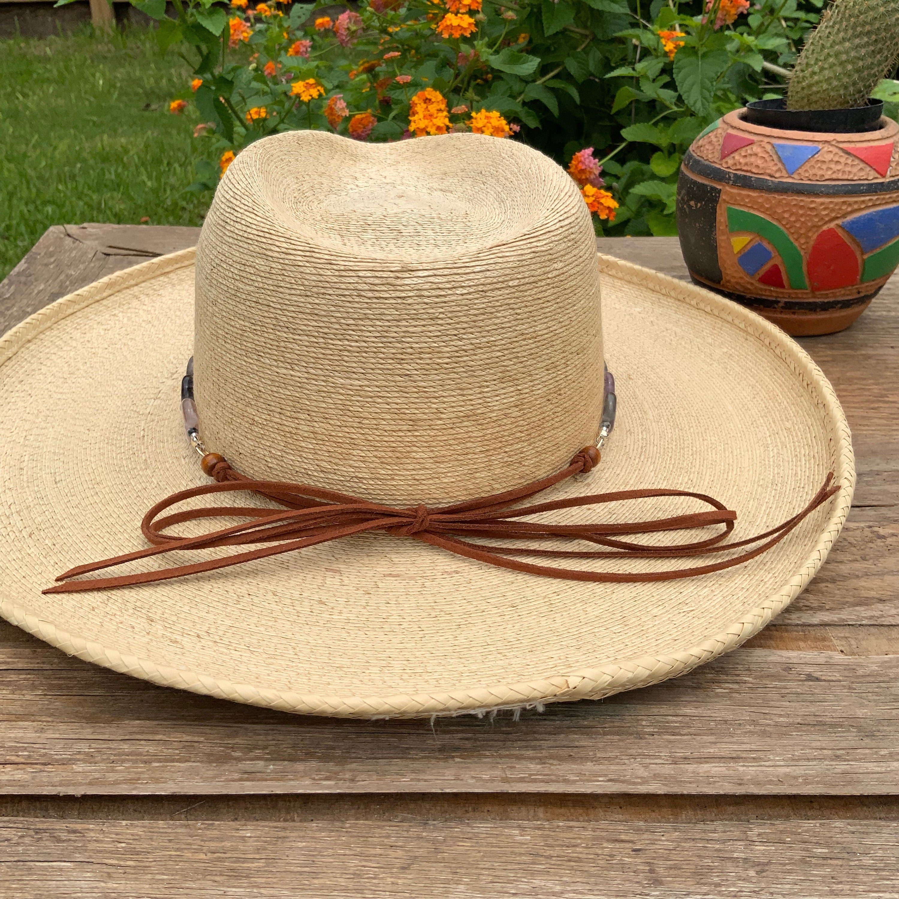 Fluorite and Kiwi Jasper Hatband, Gemstone Hat Band