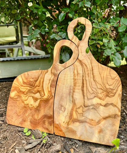 Custom Olive Wood &quot;Kissing&quot; Wood Cutting Board - My American Goods