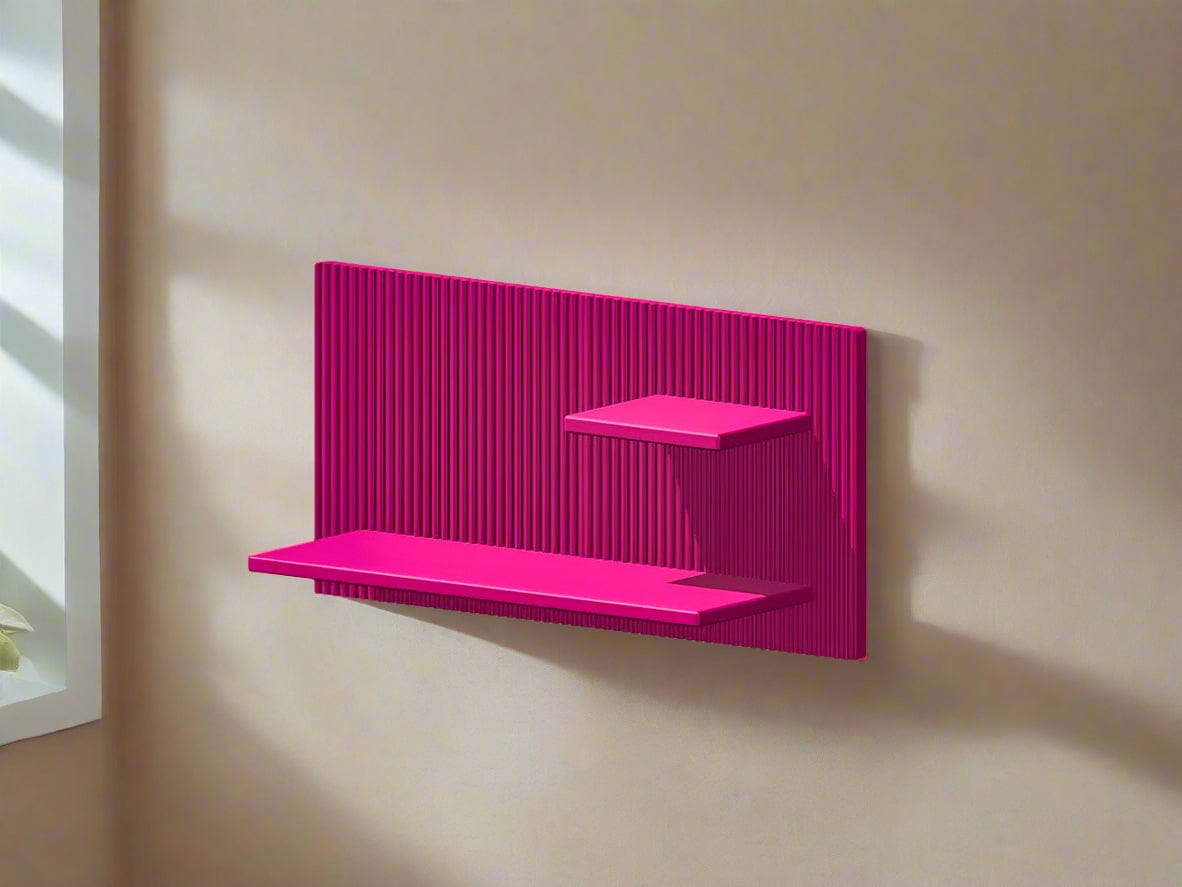 Rosebud HomeGoods Floating Shelf Modern Floating Wall Shelf, Unique Retro Home Decor, 3D Printed Perfume Display/Reed Diffuser Shelf, Wall Shelf Catchall, Hosting Decor Gift, EDGE