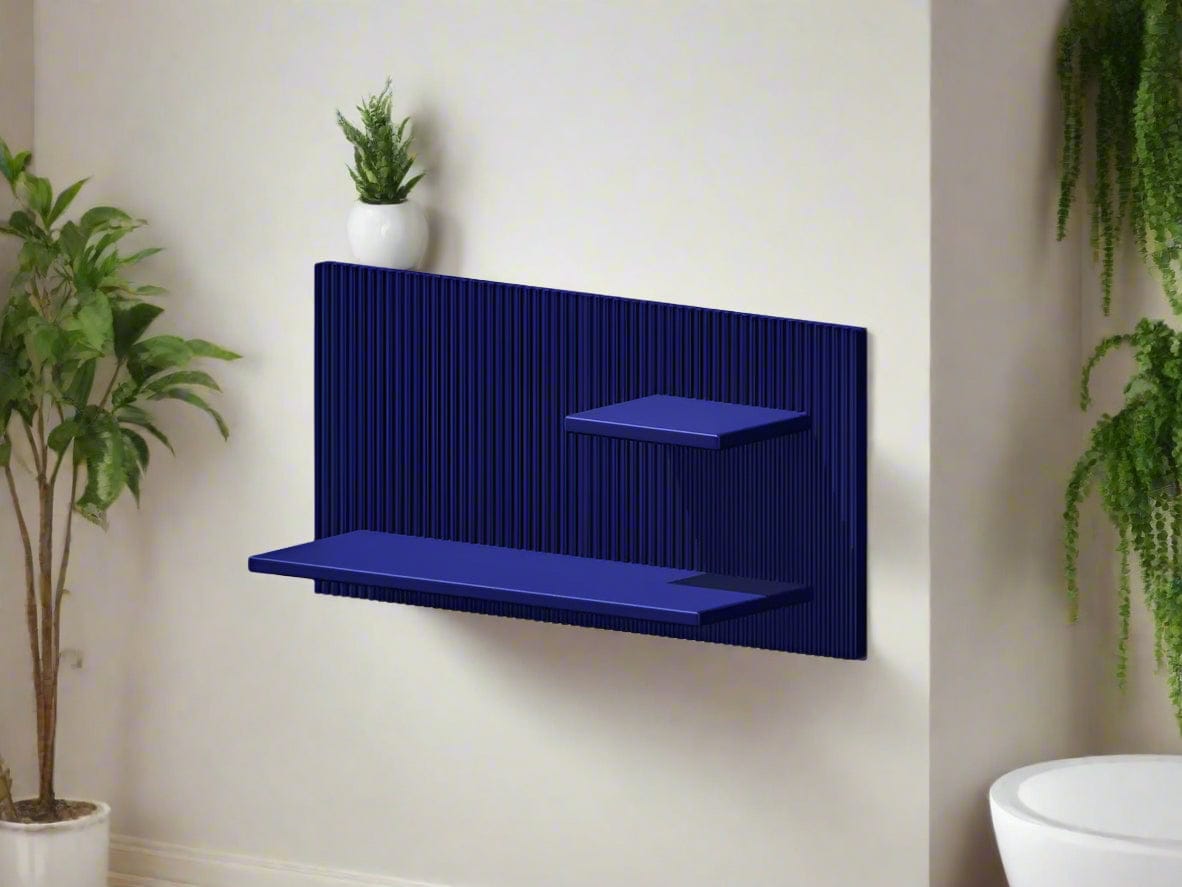 Rosebud HomeGoods Floating Shelf Modern Floating Wall Shelf, Unique Retro Home Decor, 3D Printed Perfume Display/Reed Diffuser Shelf, Wall Shelf Catchall, Hosting Decor Gift, EDGE