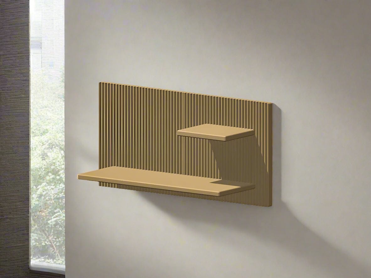 Rosebud HomeGoods Floating Shelf Modern Floating Wall Shelf, Unique Retro Home Decor, 3D Printed Perfume Display/Reed Diffuser Shelf, Wall Shelf Catchall, Hosting Decor Gift, EDGE