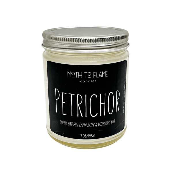 Moth to Flame Candles Candles Black Label Petrichor – Grounding Earth-Scented Candle (7 oz)